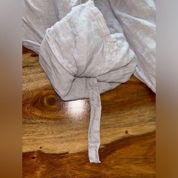 100% Linen gray button up by sigrid olsen - Picture 4 of 6